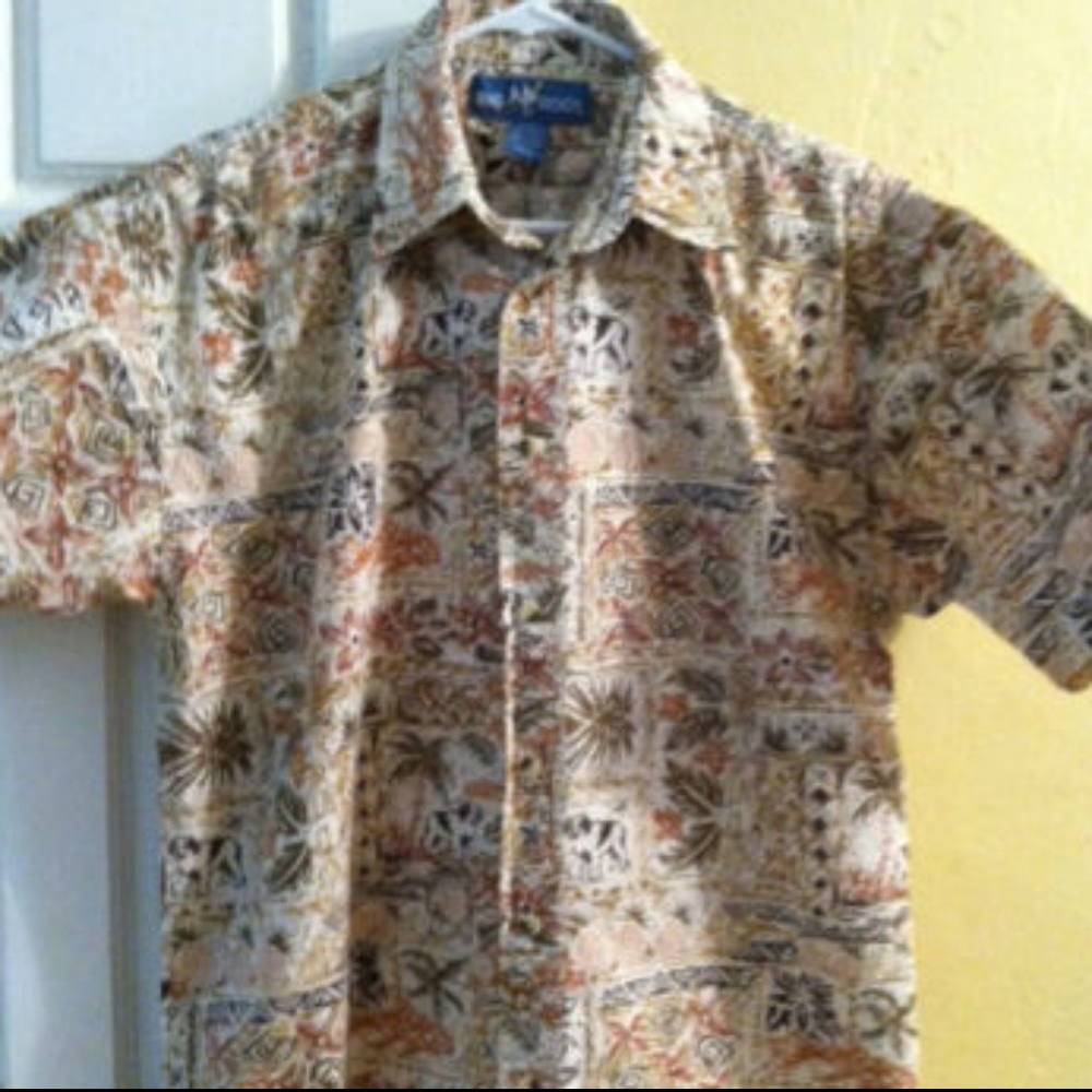 Big Dogs Shirt Hawaiian Tribal S/M